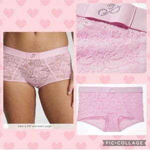 Victoria's Secret Pink Wink Shine
Logo Boyshort Panty Size 
Rhinestone VS